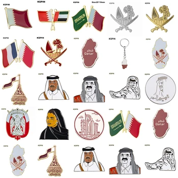 Katar Vlajka Odznak Vlajka Brošňa Národnej Vlajky Klopě Pin Medzinárodného Cestovného Kolíky