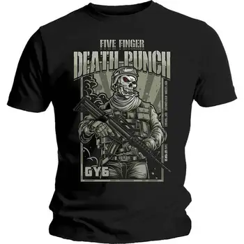 Five Finger Death Punch Vojny Vojak pánske Čierne Tričko (Stredná)
