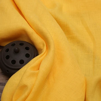 Vysoký Stupeň Oblečenie bielizeň Textílie pre dizajnér diy,žltý piesok konope umývanie materiál tkanina pre patchwork