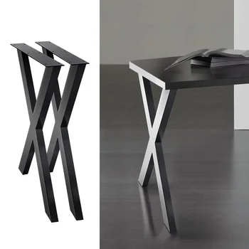 Kovové nohy stolíka ocele retro lavičke X-tvarované stolové nohy