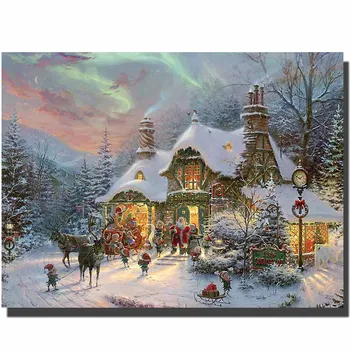 Diy Diamond Maľovanie Santa je Noc Pred Vianocami 5D Remeselné Plné Námestie Diamond Výšivky Cross Stitch Nové YearZP-4991