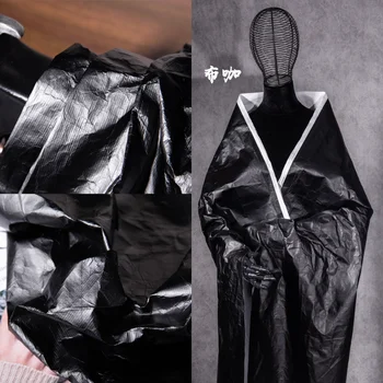 Black DuPont Papier, Textílie, Umývateľný, Odolný proti Roztrhnutiu Nepremokavé Opotrebovaniu Matný Povlak Módne Oblečenie Dizajnér Šitie Handričkou