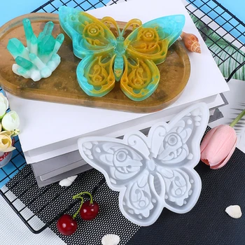 3D Butterfly Crystal Epoxidové Živice Casting Mold pre DIY Sadrové Veľkonočné Plavidlá Domov Stenu Decor Remeselné Šperky Accessoies Nástroj