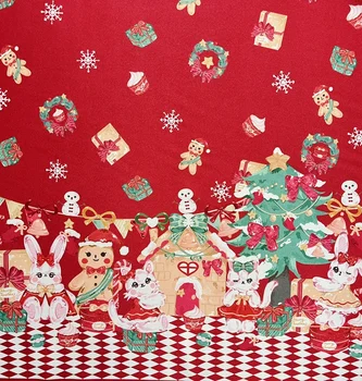 krásne Lolita Vianočné Rabbit Šaty textílie DIY handwork taška Strane účtovné materiály, detské sukne