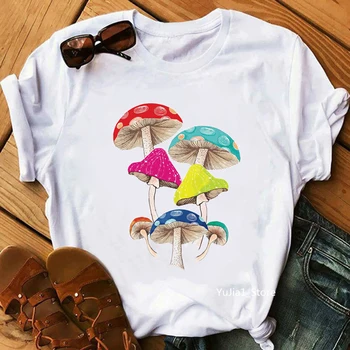 Akvarel Kawaii Kaktus Mačka Tlače Žien T-Shirt Zábavné Biele Tričko Femme Harajuku Tričko Letné Topy Tee Tričko Tričko Žena