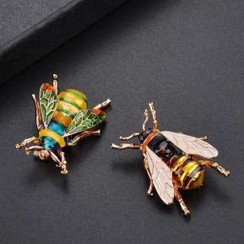 Japonsko a Južná Kórea Tvorivé Trend Zvierat Karikatúra Roztomilý Smalt Hmyzu Čmeliaky Bee Brošňa Príslušenstvo Pin Denim Odznak