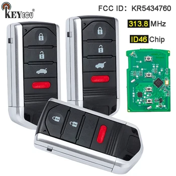 KEYECU 313.8 MHz ID46 Čip FCC ID: KR5434760 Nahradenie Smart Remote príveskom pre Acura RDX ILX 2011 2012 2013 2014 2015
