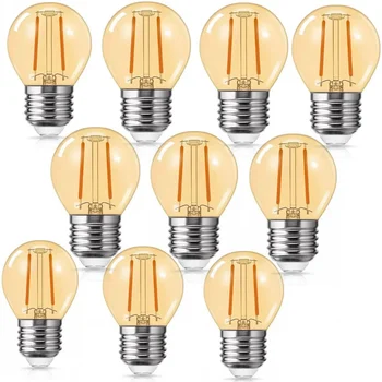 10Pcs Led Žiarovky Edison Žiarovka E27 G45 Svete, 6W 4W 2W KLASU Žltá Base Vintage Led Lampy, 2700K Teplá Biela Pre Reťazec Žiarovky