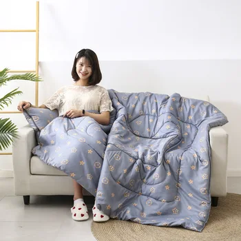 Nové Jing Shu bavlna vytlačené vankúš je multifunkčné dual-purpose vankúš, prikrývku, auto klimatizácia je zložený a umývateľný.