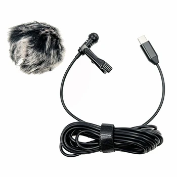 Prenosné C Lavalier Klope Mikrofón s Jasný Zvuk Plug & Hrá Mic 20 hz-16KHz Mikrofón Ideálny pre Live Streaming
