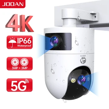 JOOAN 6MP 4K PTZ WiFi IP Kamera 5G WIFI Dual Objektívom, Vonkajšie Nepremokavé Bezpečnostná Kamera Farebná Noc AI Sledovania CCTV
