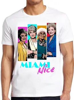Zlaté Dievčatá Miami Vice Paródia Pekné Družstvo Tím Vtipné Dar Tee Tričko C1390 dlhé rukávy