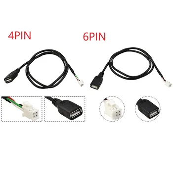 Odolné Auto USB Adaptér Auto USBAdapter Nahradenie oteruvzdornosť Konektor Rozšírenie Pre Android 4Pin & 6Pin