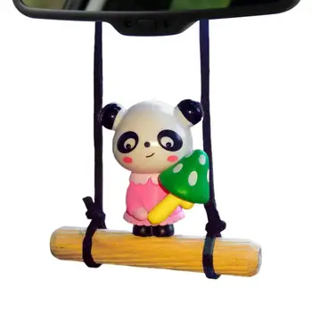 Kyvné Auto Ornament Swing Panda Ornament Auto Kúzlo Na Spätnom Zrkadle Auta, Interiérové Doplnky Hangable Dekorácie