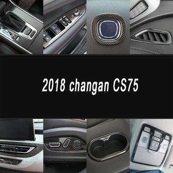 Auto Interiérové Doplnky pre Changan Cs75 2018-2020 Uhlíkových Vlákien Výstroj Panel Kryt Air Vent Sedadla Nastavte Čalúnenie Volantu Auta