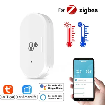 Tuya ZigBee Smart Teplota A Vlhkosť, Senzor WiFi Ovládanie Batériou Napájaný Smart Teplomer Home Security Pracovať S Alexa