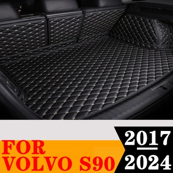Vlastné kompletnú Sadu Kufri Mat Pre Volvo S90 2024 2023 2022 2021 2020 2019 2018 2017 Nákladné Zadné Líniové Chvost Boot Zásobník batožiny Pad