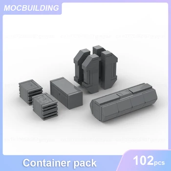 Kontajner Pack Model MOC Stavebné Bloky DIY Zhromaždiť Tehly Displej Vzdelávacie Kolekciu Kreatívne Hračky, Vianočné Darčeky 102PCS