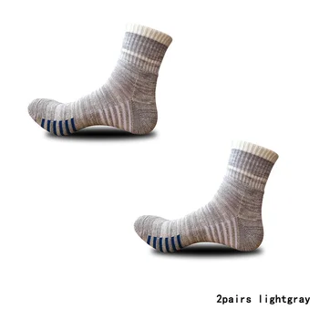 2Pairs Ponožky pánske Zahustiť Uprostred Trubice Ponožky Trendy Jeseň Zima Bavlna pánske Ponožky
