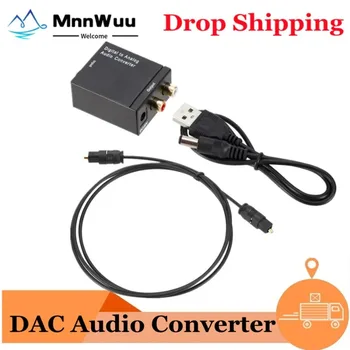 DAC Digitálneho Na Analógový Audio Prevodník Optického Vlákna Toslink Koaxiálny Signál Na RCA R/L Audio Dekodér SPDIF ATV DAC Drop Shipping