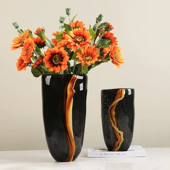 Kreatívne Farby Maľované Sklenené Vázy Hydroponics Kvety V Kvetináčoch, Písací Stôl Dekorácie Kvet Usporiadanie Kvetinové Vázy Moderného Domova