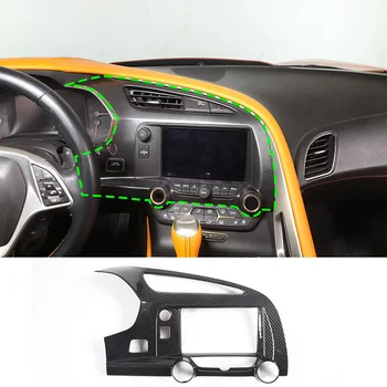 Pre 2014-2019 Chevrolet bol interiér C7 ABS uhlíkových vlákien auto styling auto centrum kontroly výstupu vzduchu rám nálepky, auto príslušenstvo