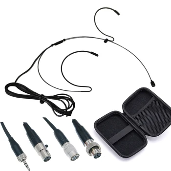 Top Kvalita HM300 Black HeadMic Headset Mikrofón Pre Sennheiser Shure AKG MiPro Audio-Technica 3Pin 4pin 3,5 mm Zips Prípade