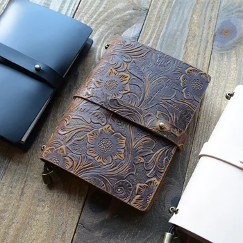 Kreatívne kožené notebook diy pribrala účtovníctva retro kožený diár business prenosný notebook. rozpočet týždenný plánovač