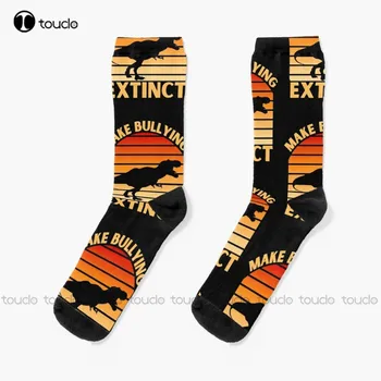 Aby Šikanovania Zaniknutý Sme Nosenie Orange Za Jednotu Daydinosaur Klasické Ponožky Funky Ponožky Osobné Vlastné 360° Digitálna Tlač
