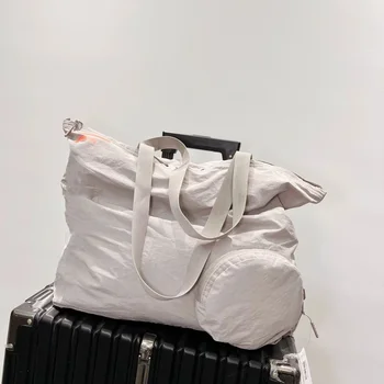 S Logom 30L Cestovné Tašky cez Rameno, Zbaliteľné Veľké Tote Bag Prenosné Ručné Skladovanie Pack Bežné Veľkú Kapacitu, Nepremokavá Kabelka
