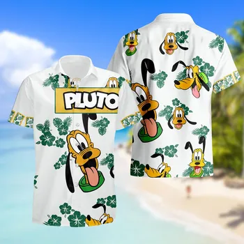 Pluto Psa Havaj Tričko Disney Havajské Košele Kúzelné Kráľovstvo Havajské Košele Havaj Holiday Beach Tričko Havajské Mickey Mouse Tričko