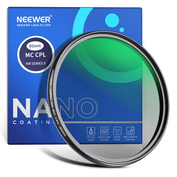 NEEWER 86mm/95 mm Polarizer Filter, 24 Vrstva Multi Resistant Nano coated, MC, CPL Kruhový Polarizačný Filter s HD Optické Sklo/