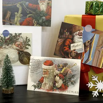 30Pcs Vintage Vianočné Pohľadnice, Vianočné Pohľadnice Nie Známky Späť Vianoce Karty Vianočné priania Prázdne Vianočné pozdravy