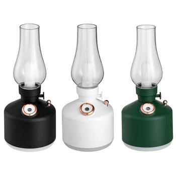 USB Spoplatnené Retro Lampa Zvlhčovač Vzduchu S LED Svetlom Aromaterapia Difúzor Hmly Maker Pre Domáce Dekorácie