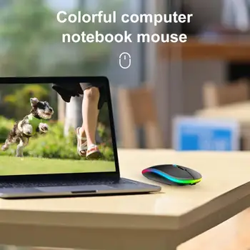 Bezdrôtová Myš RGB Nabíjateľná Myší Bezdrôtový Počítač Mause LED Podsvietený Ergonomic Gaming Mouse na Notebook PC