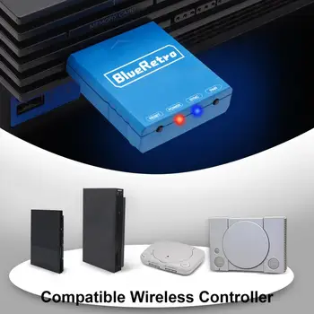 Blueretro Herný ovládač Adaptéra Bez Odkladu Citlivé Herné Príslušenstvo Multiplayer Bluetooth Radiče Adaptér pre PS1/2