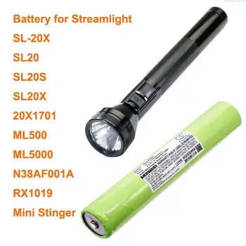 Cameron Čínsko 5000mAh Batérie pre STREAMLIGHT 20X1701, Mini Stinger, ML500, ML5000, N38AF001A, RX1019, SL20, SL20S, SL20X, SL-20X