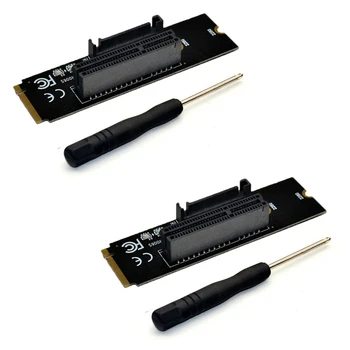 2 Pack M. 2 (NGFF) SSD Na PCI-E Express 4X Adaptér M. 2 Tlačidlo M Stúpačky Karty M. 2 NGFF Stúpačky Karty Pre Bitcoin Banské Banské