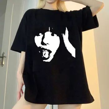 Grunge Y2k Tlač, T Košele kórejský Módne Harajuku Streetwear T-shirt Nadrozmerné Bavlna Gotický Muži Ženy Krátkym Rukávom Letné Topy