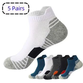 5 Párov Kvalitných Mužov Ponožka Bavlna Krátke Ponožky pre Mužov Low-Cut Členok Priedušné ponožky Letné Bežné Mäkké Športové Ponožky EU38-45